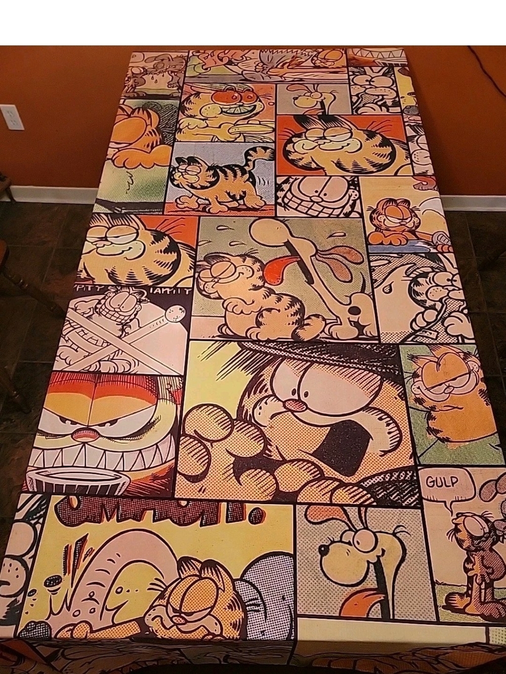 Dolls Kill Garfield & Friends Flat Bed Sheet With Pillowcases 3pc Queen EUC